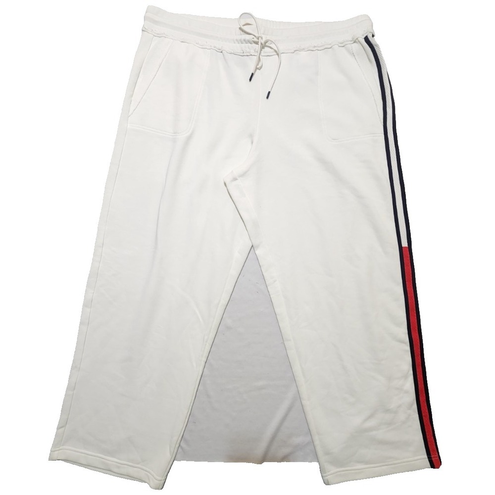 Tommy Hilfiger‎ Women's Wide Leg Drawstring Pants White Size 2XL